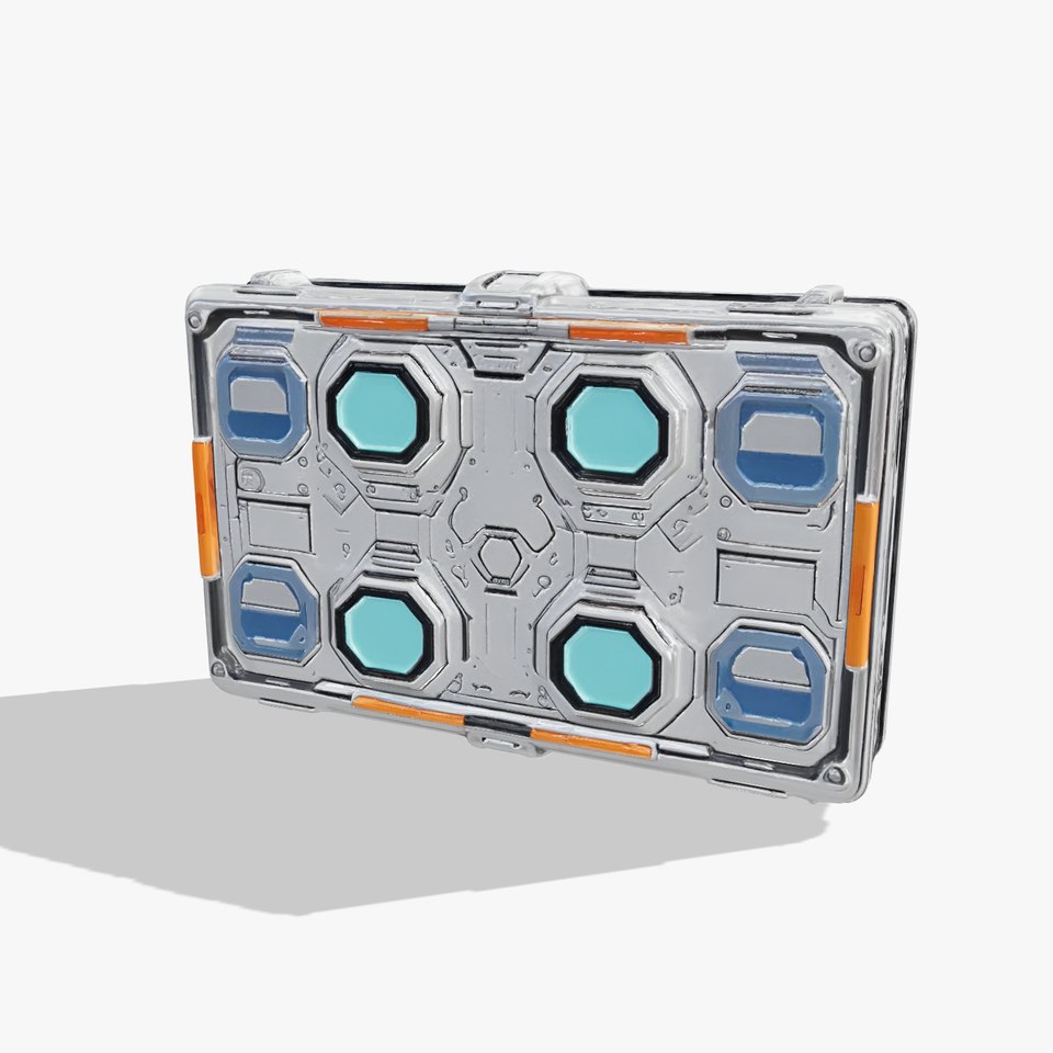Futuristic Space Station Wall Module model pack